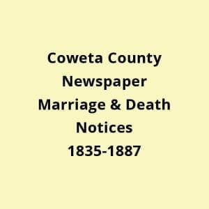 death and marriage in coweta county